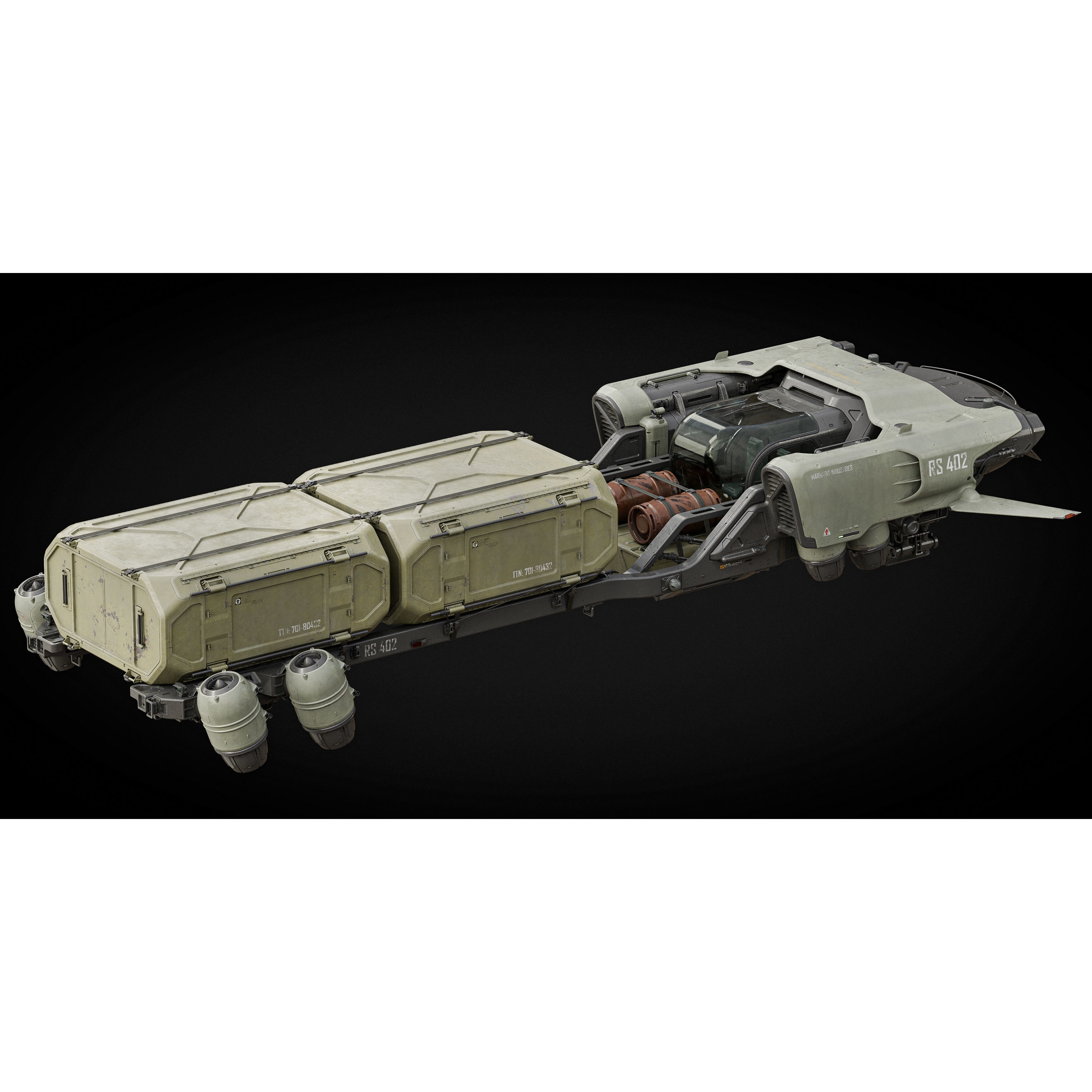 Cargo Transporter - Midpoly Concept 3D Model - View 5
