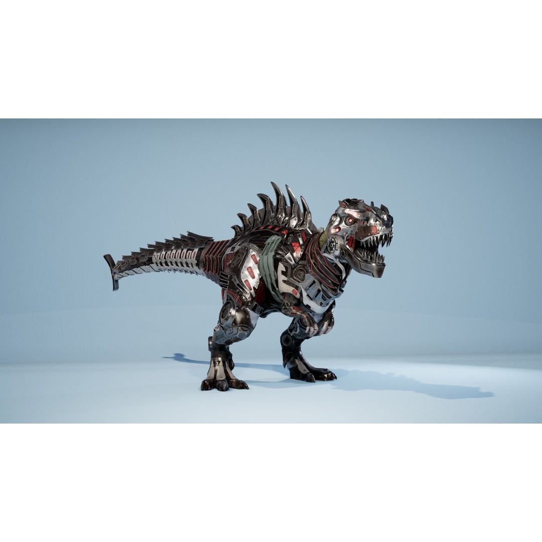 SciFi T-REX 3D Model – Low Poly Animated Character, FBX - View 12