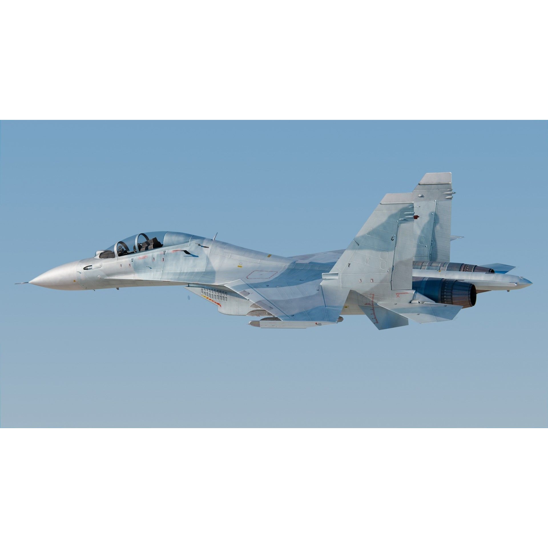 Sukhoi Su-30 - Game-Ready 3D Model