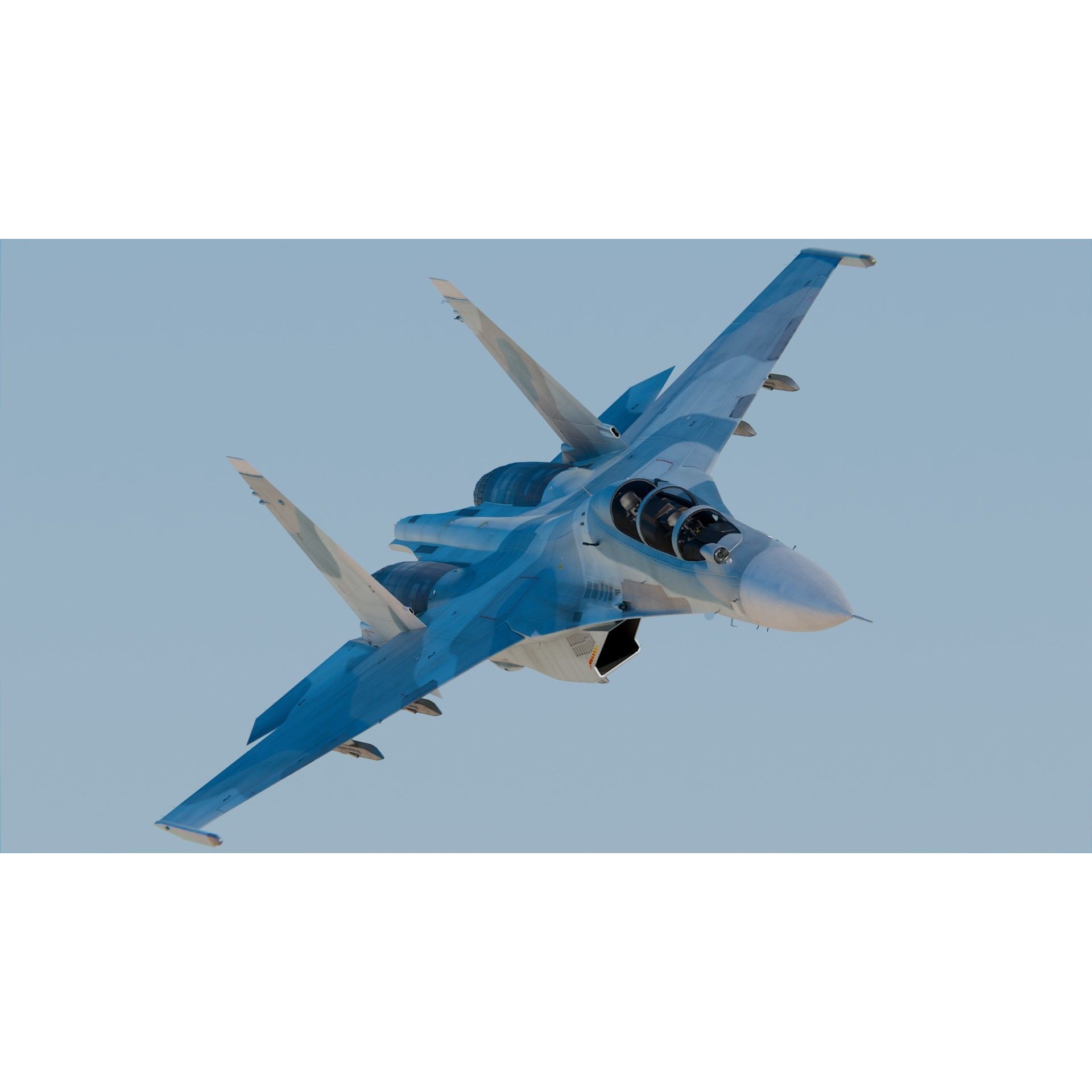 Sukhoi Su-30 - Game-Ready 3D Model - View 4