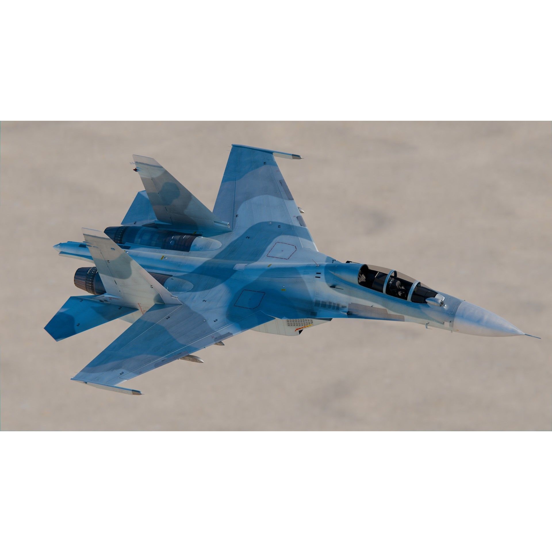 Sukhoi Su-30 - Game-Ready 3D Model - View 6