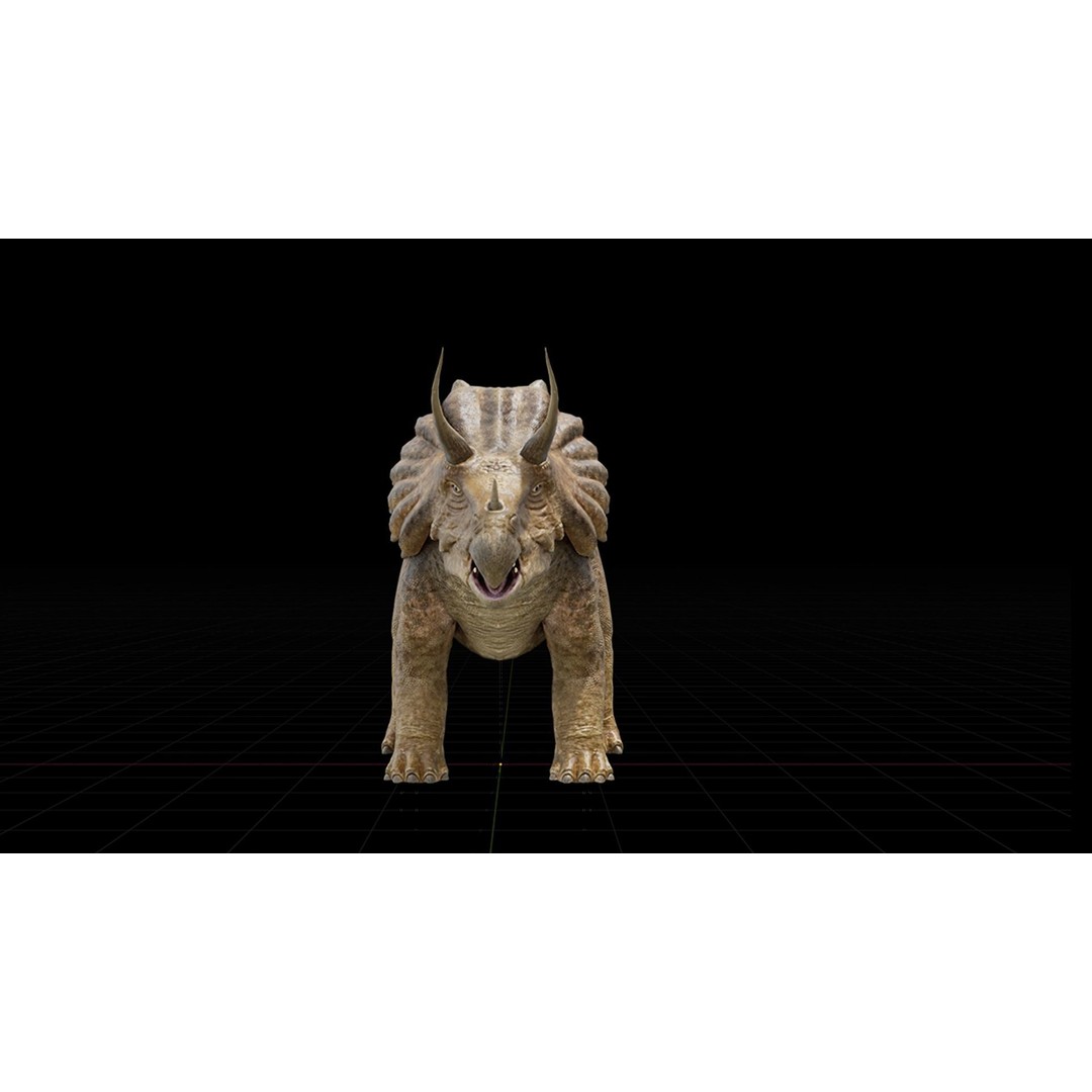 Triceratops 3D Model – Low Poly Rigged Dinosaur, FBX, Blender - View 18
