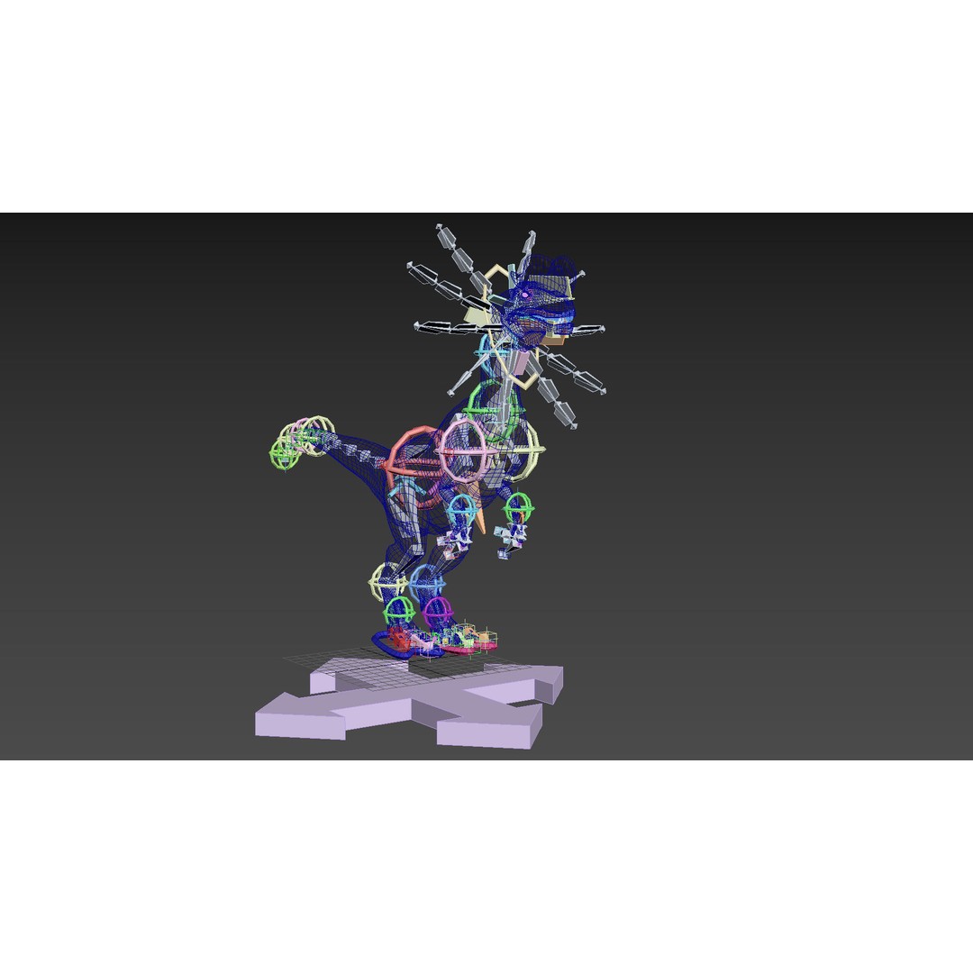 Dino Bonus Pack 3D Model – Fully Animated Dinosaurs, FBX, OBJ - View 45