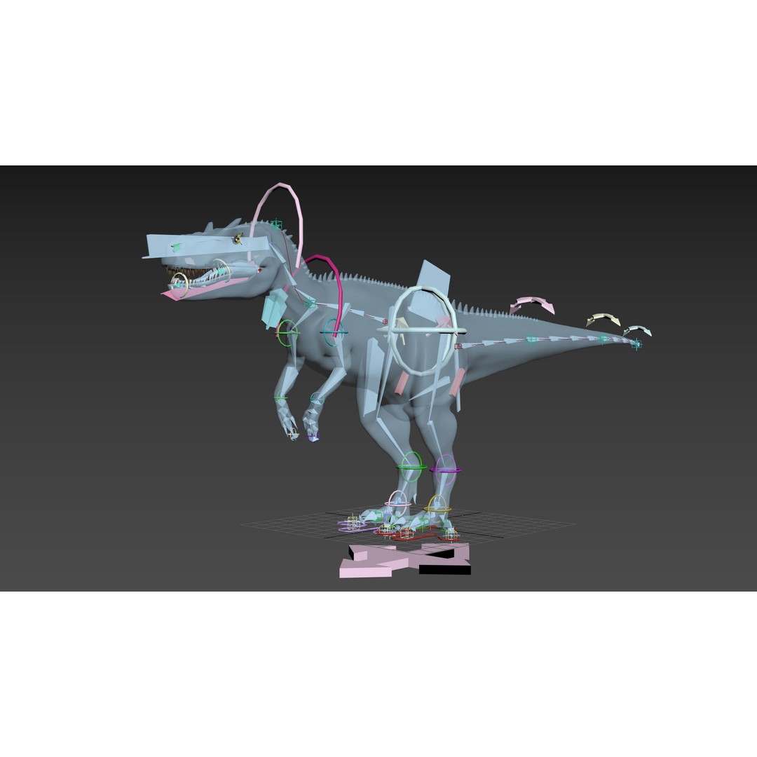 Dino Bonus Pack 3D Model – Fully Animated Dinosaurs, FBX, OBJ - View 65