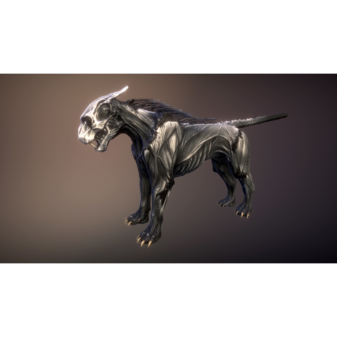 Panther 3D Model – Low Poly Animated Creature, FBX & PBR Textures