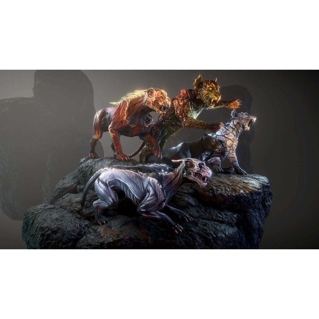 Panther 3D Model – Low Poly Animated Creature, FBX & PBR Textures - View 4