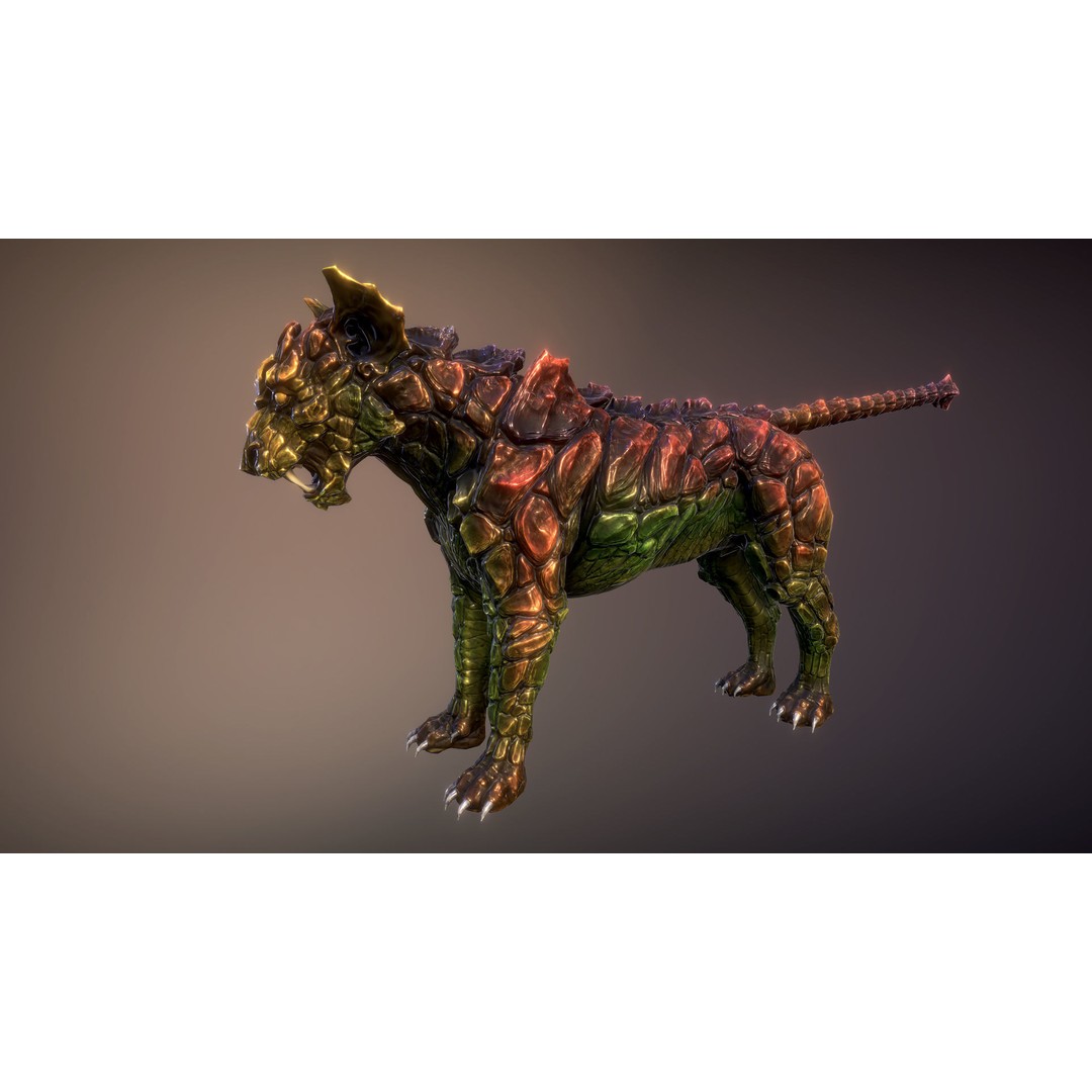 Panther 3D Model – Low Poly Animated Creature, FBX & PBR Textures - View 6