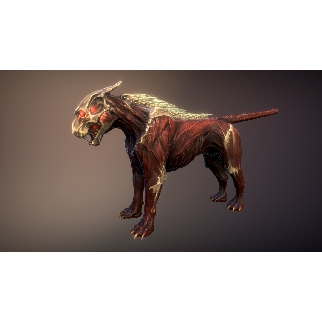 Panther 3D Model – Low Poly Animated Creature, FBX & PBR Textures - View 7