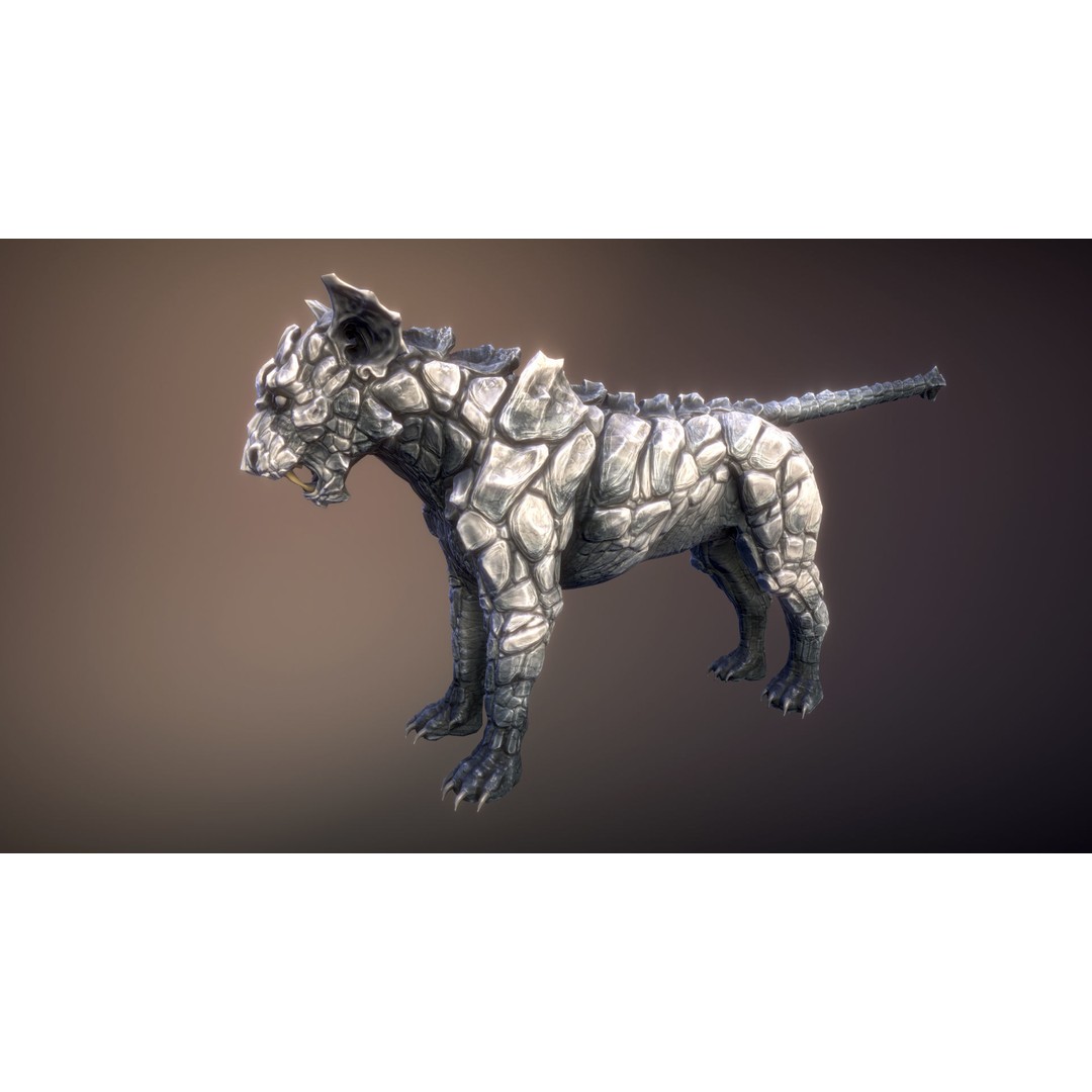 Panther 3D Model – Low Poly Animated Creature, FBX & PBR Textures - View 8