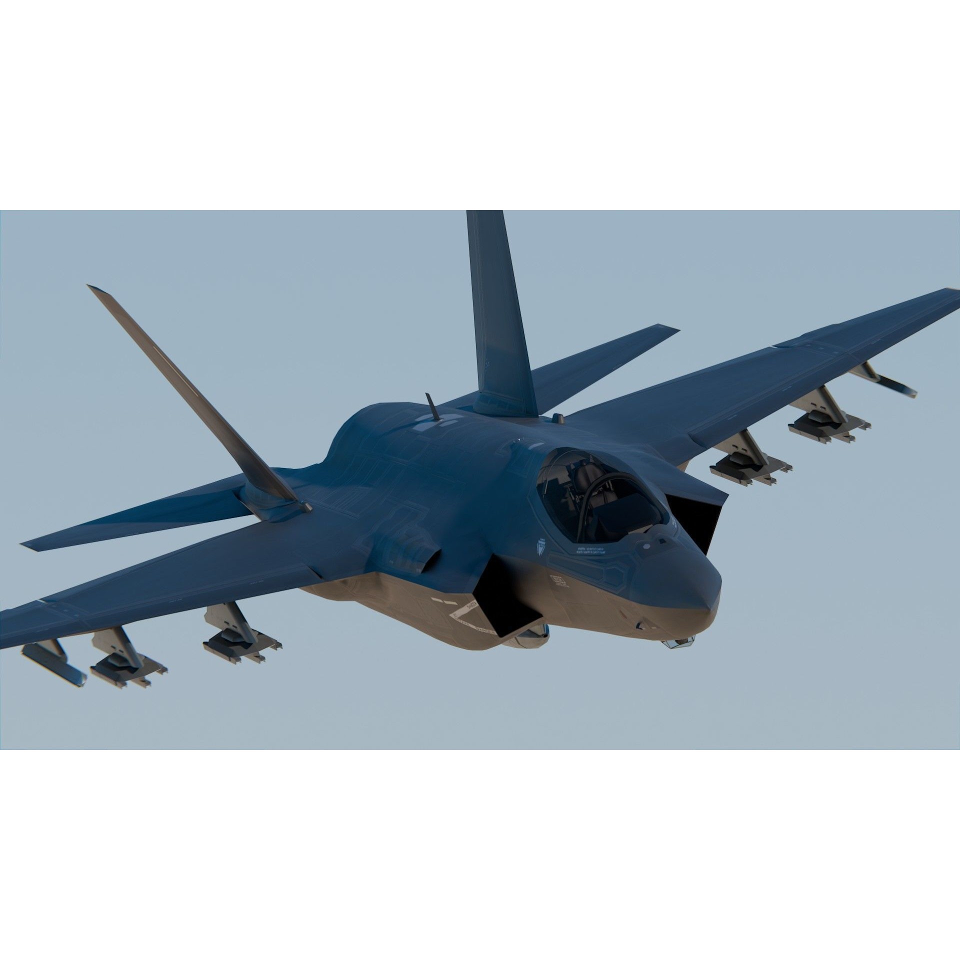 Lockheed Martin F-35 Lightning II - Game-Ready 3D Model - View 4