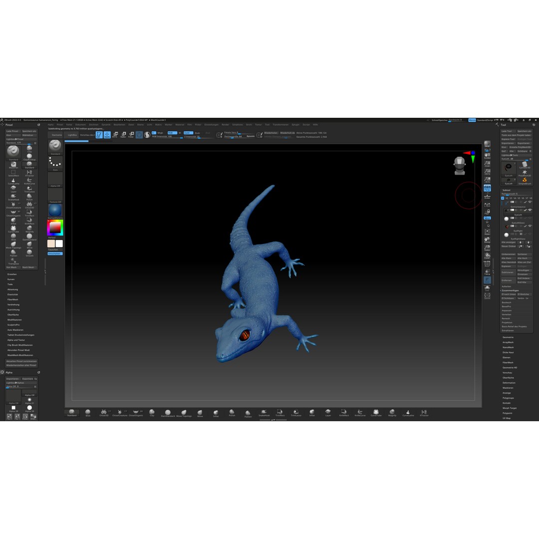 Chinese Cave Gecko 3D Model – High Poly PBR Model for Animation