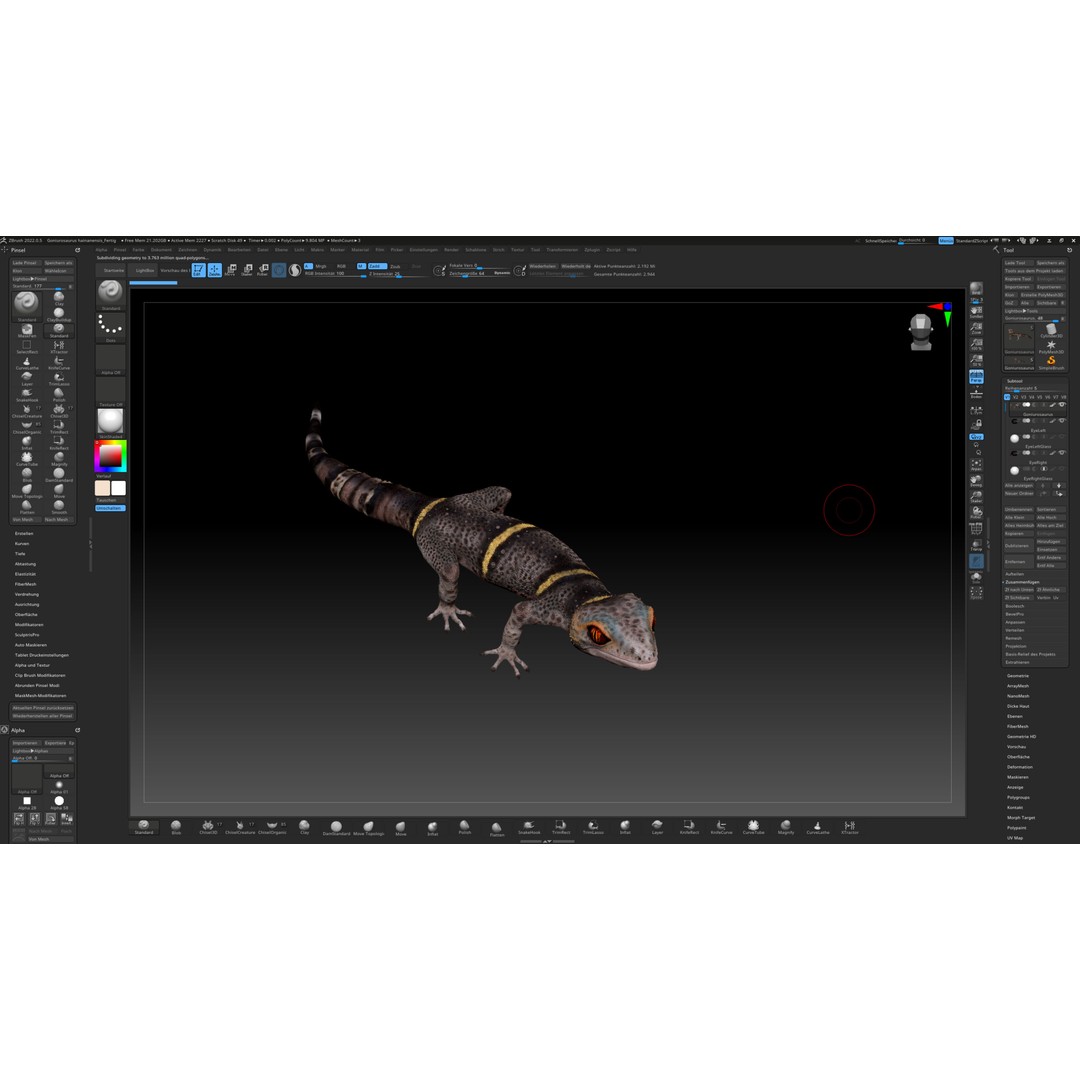 Chinese Cave Gecko 3D Model – High Poly PBR Model for Animation - View 17