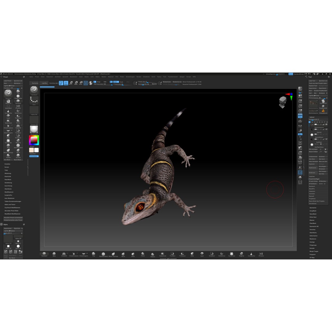 Chinese Cave Gecko 3D Model – High Poly PBR Model for Animation - View 18