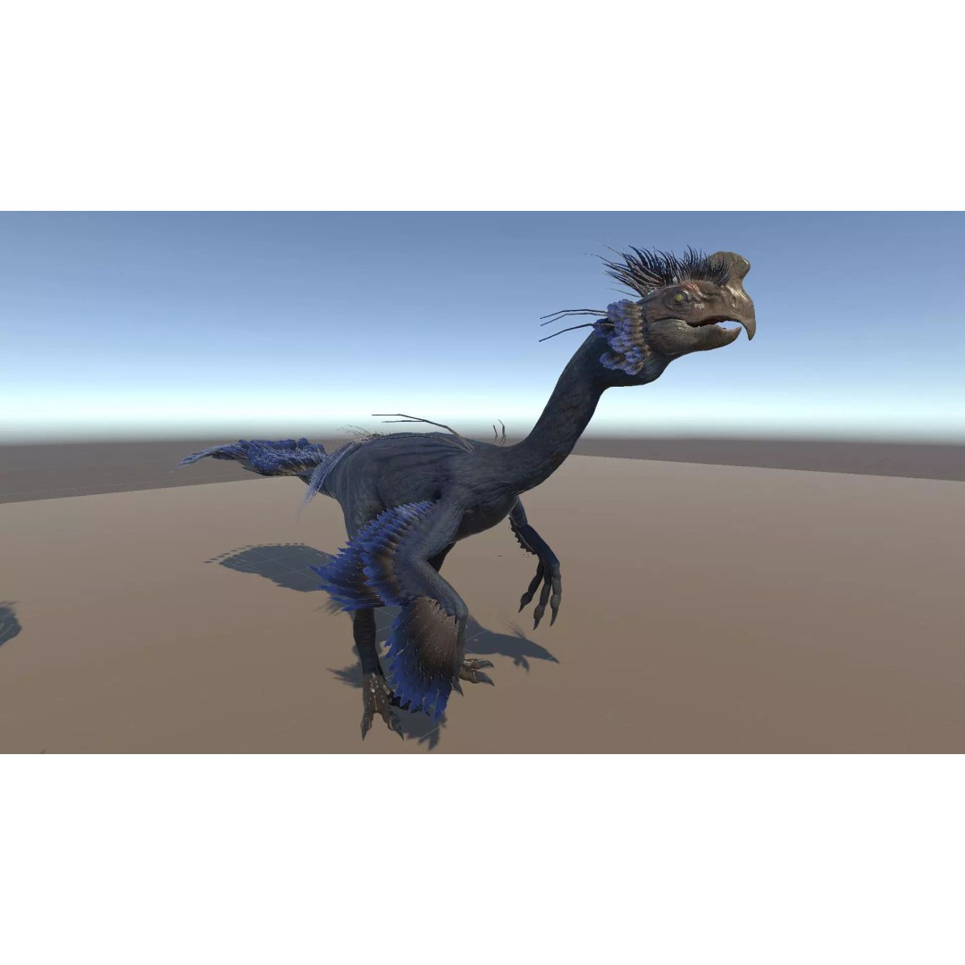 GigantoRaptor 3D Model – Low Poly Animated Dinosaur, Unity Package - View 12