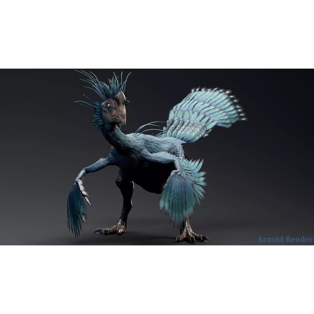 GigantoRaptor 3D Model – Low Poly Animated Dinosaur, Unity Package - View 2