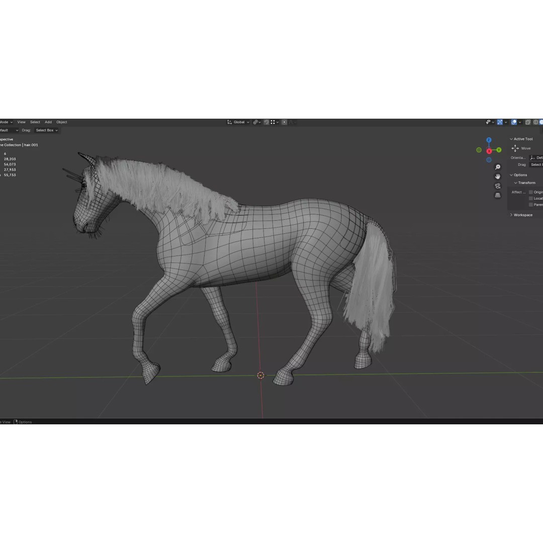 Horse Munstang 3D Model – Animated Rigged PBR Game Asset, FBX - View 14
