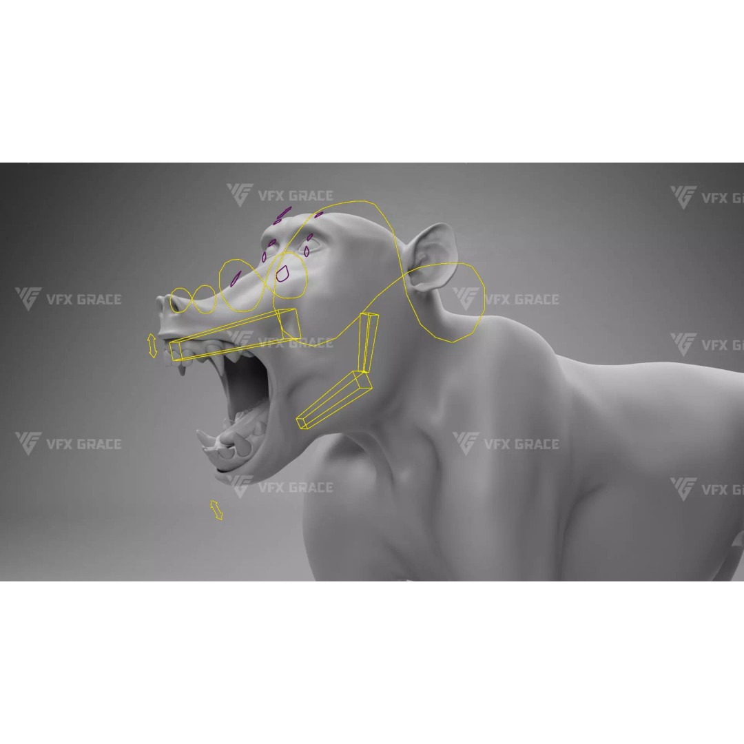 Baboon 3D Model – Realistic Animated Character for Blender - View 22