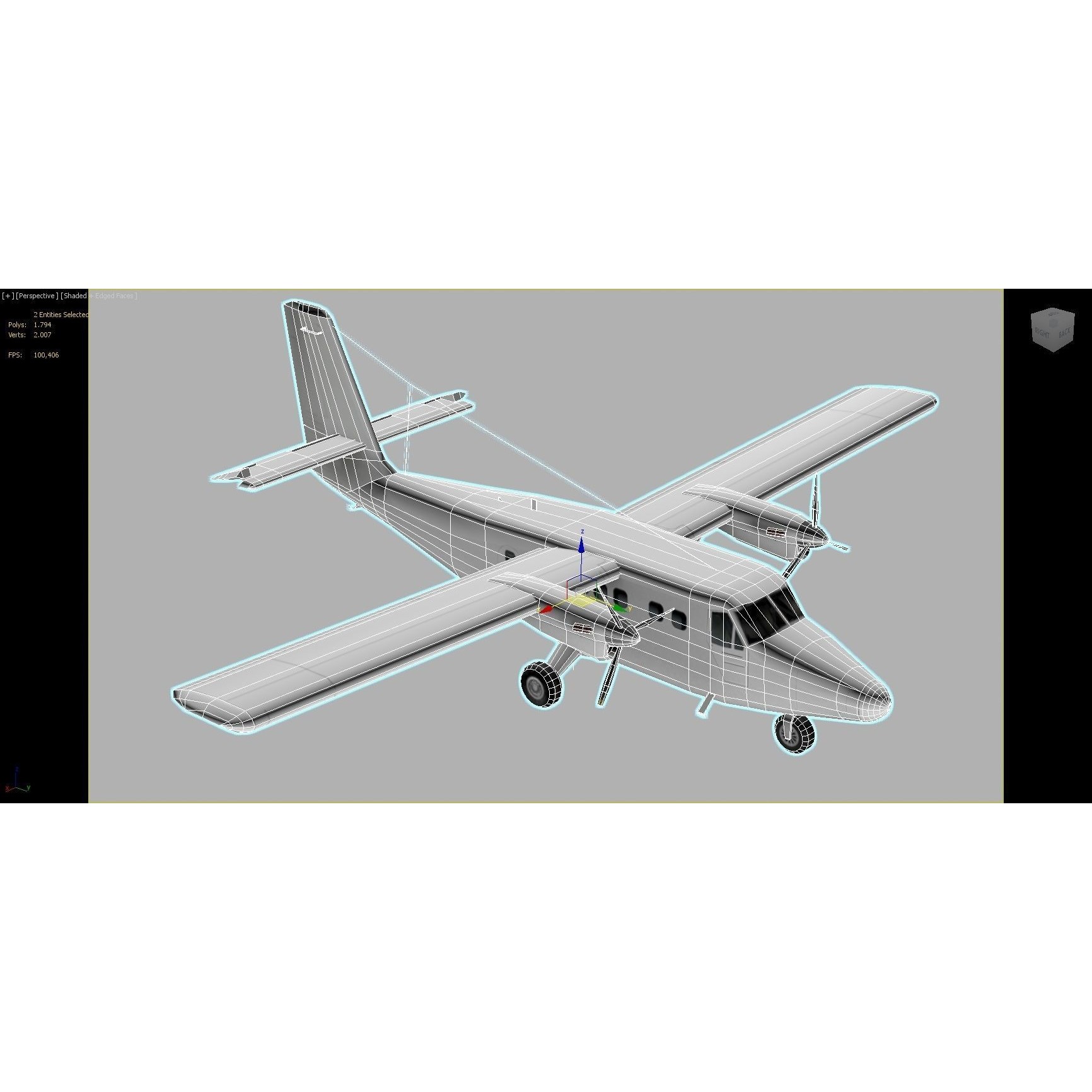 DHC-6 Twin Otter - Low-Poly Game-Ready 3D Model
