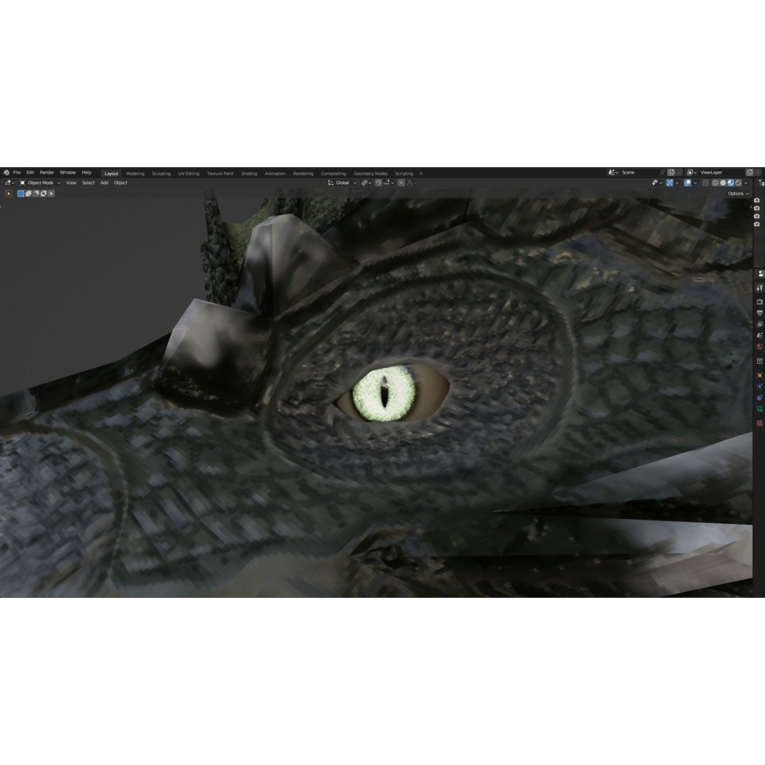 Wyvern Dragon 3D Model – Low Poly Animated Game Asset, Blender - View 105