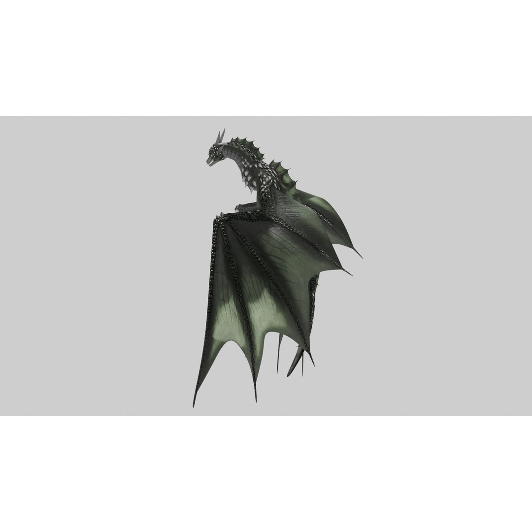 Wyvern Dragon 3D Model – Low Poly Animated Game Asset, Blender - View 13