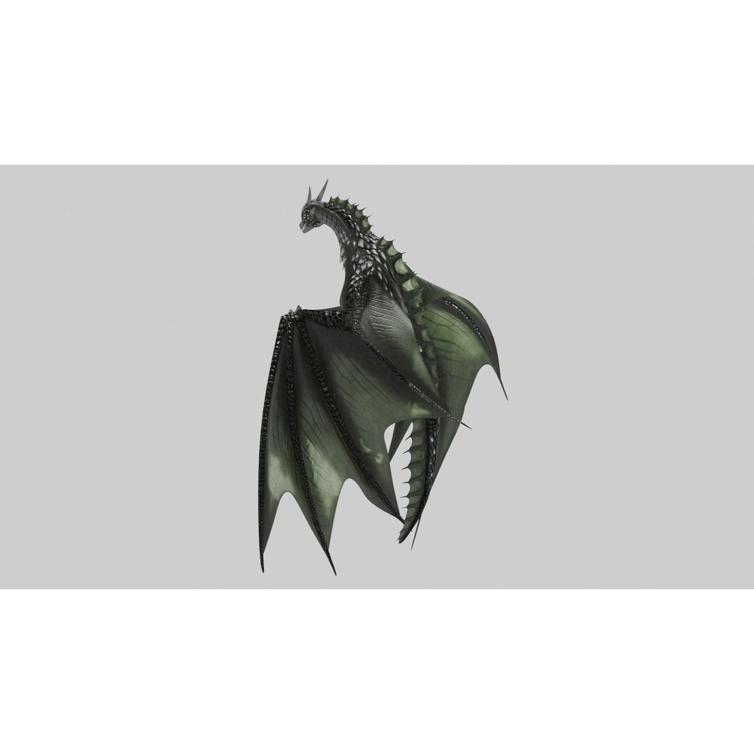 Wyvern Dragon 3D Model – Low Poly Animated Game Asset, Blender - View 15