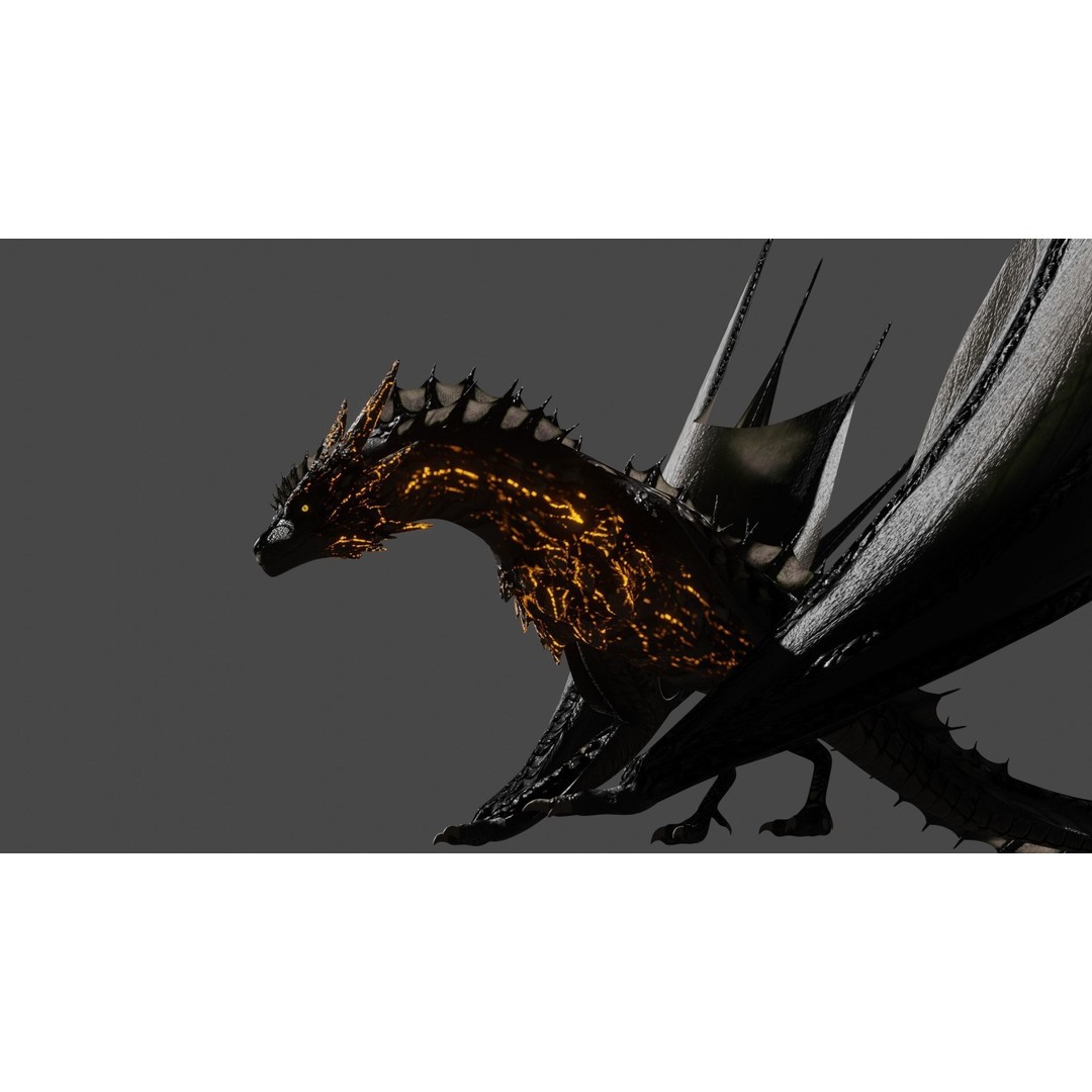 Wyvern Dragon 3D Model – Low Poly Animated Game Asset, Blender - View 18