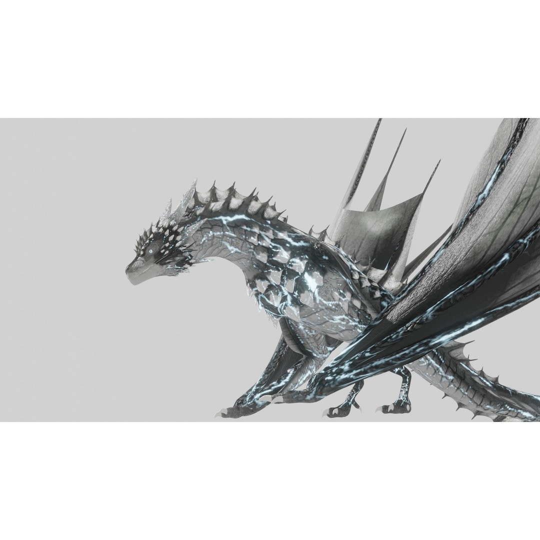 Wyvern Dragon 3D Model – Low Poly Animated Game Asset, Blender - View 21