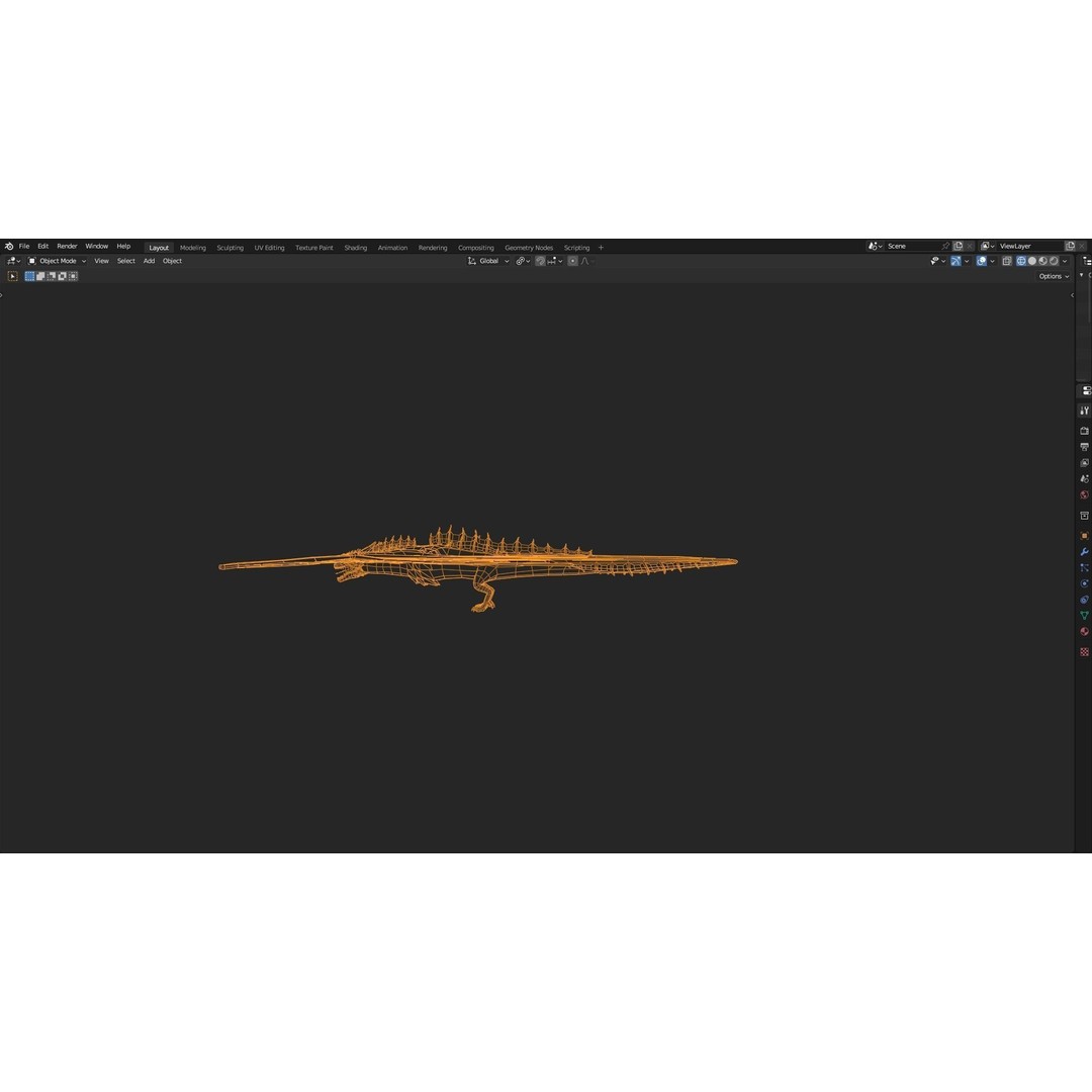 Wyvern Dragon 3D Model – Low Poly Animated Game Asset, Blender - View 25