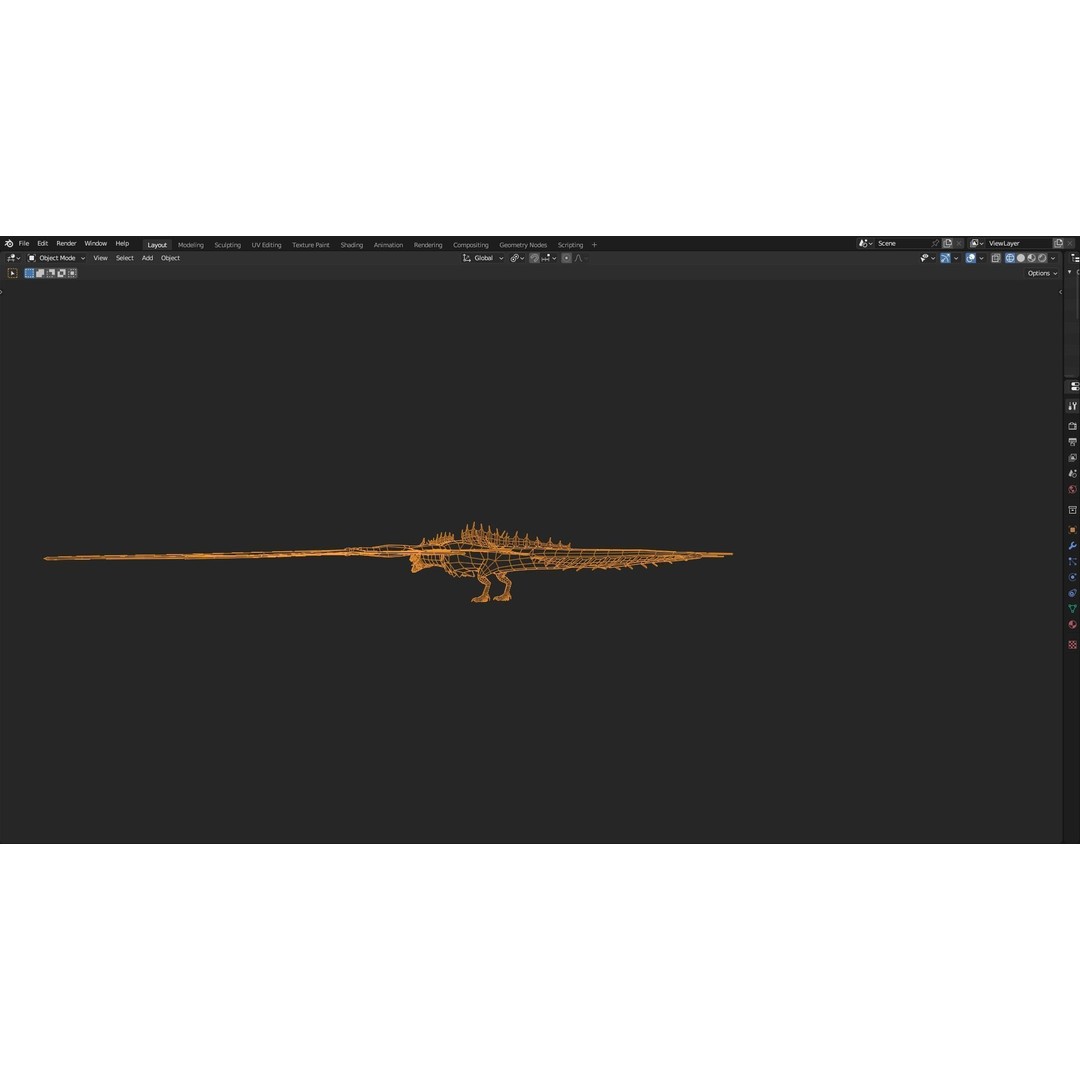 Wyvern Dragon 3D Model – Low Poly Animated Game Asset, Blender - View 26