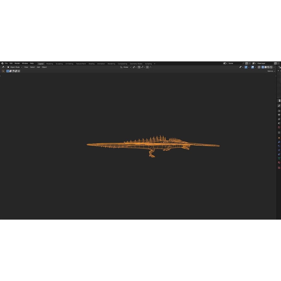 Wyvern Dragon 3D Model – Low Poly Animated Game Asset, Blender - View 29