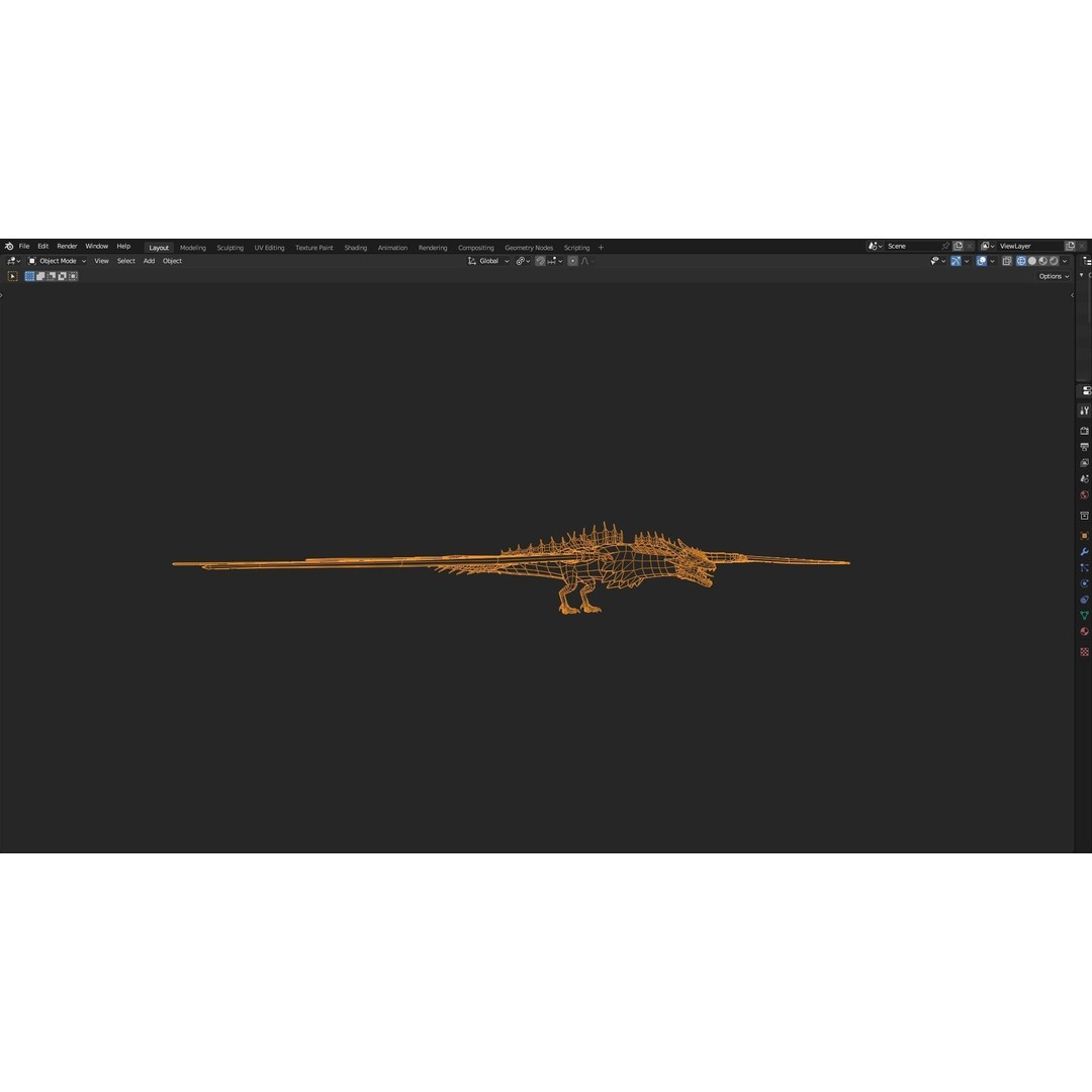 Wyvern Dragon 3D Model – Low Poly Animated Game Asset, Blender - View 30