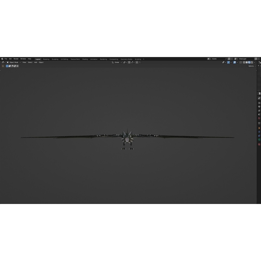 Wyvern Dragon 3D Model – Low Poly Animated Game Asset, Blender - View 46