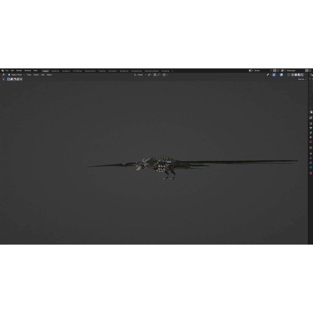 Wyvern Dragon 3D Model – Low Poly Animated Game Asset, Blender - View 47