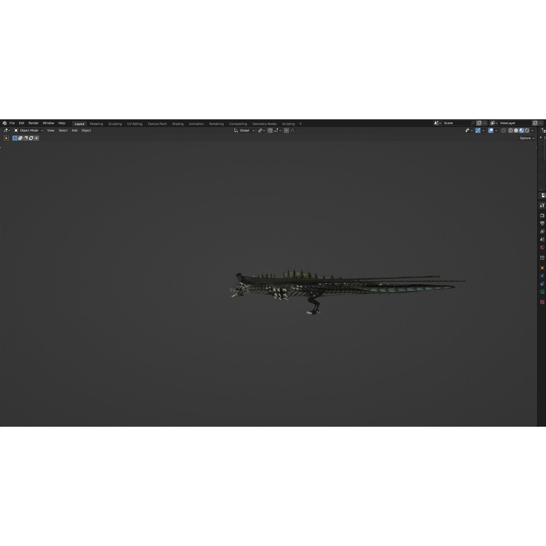 Wyvern Dragon 3D Model – Low Poly Animated Game Asset, Blender - View 48