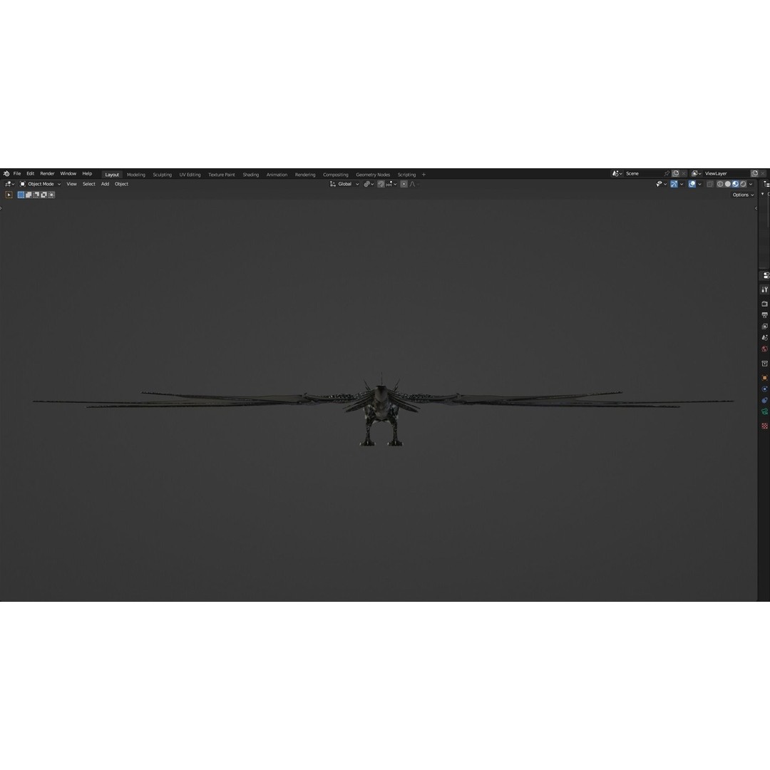 Wyvern Dragon 3D Model – Low Poly Animated Game Asset, Blender - View 50
