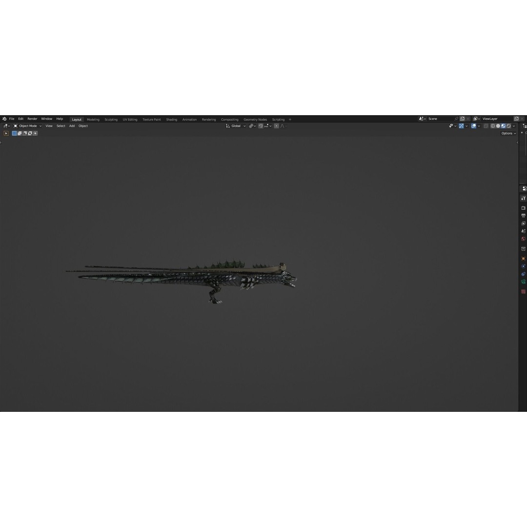 Wyvern Dragon 3D Model – Low Poly Animated Game Asset, Blender - View 52