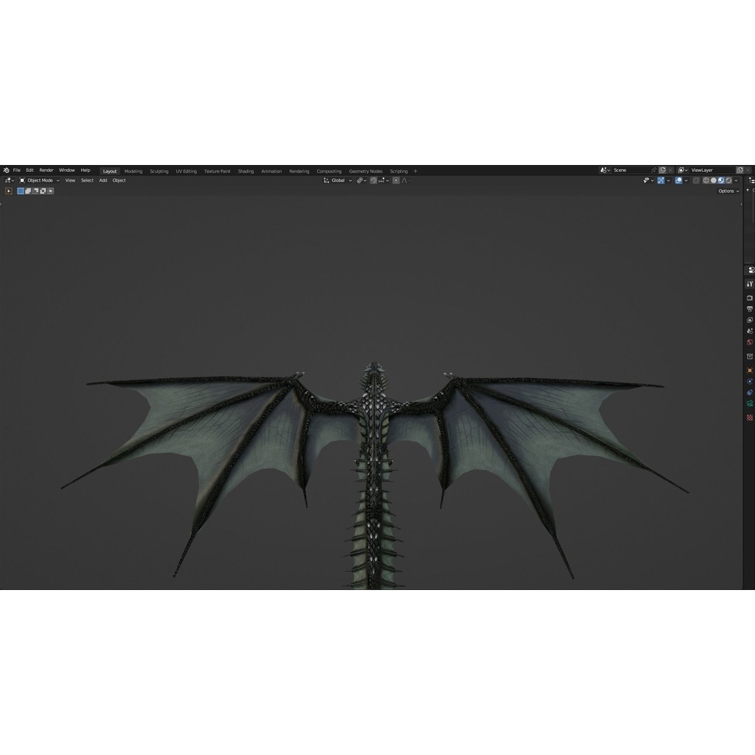 Wyvern Dragon 3D Model – Low Poly Animated Game Asset, Blender - View 58