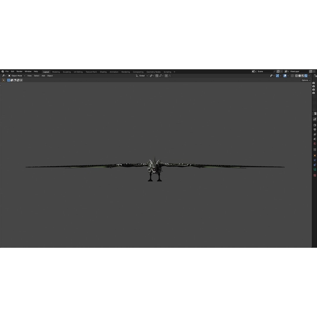 Wyvern Dragon 3D Model – Low Poly Animated Game Asset, Blender - View 70