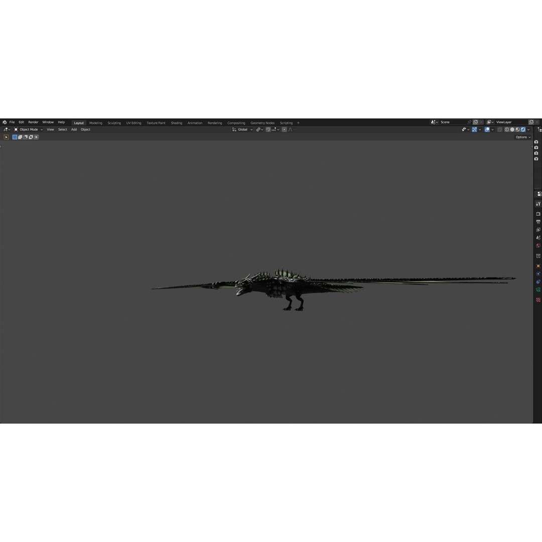 Wyvern Dragon 3D Model – Low Poly Animated Game Asset, Blender - View 71