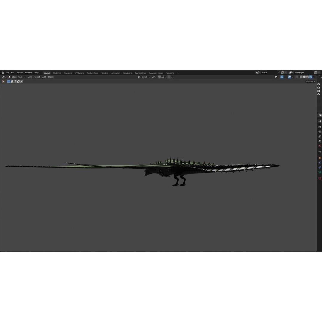 Wyvern Dragon 3D Model – Low Poly Animated Game Asset, Blender - View 73
