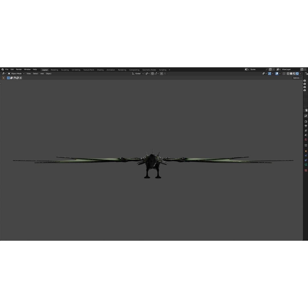 Wyvern Dragon 3D Model – Low Poly Animated Game Asset, Blender - View 74