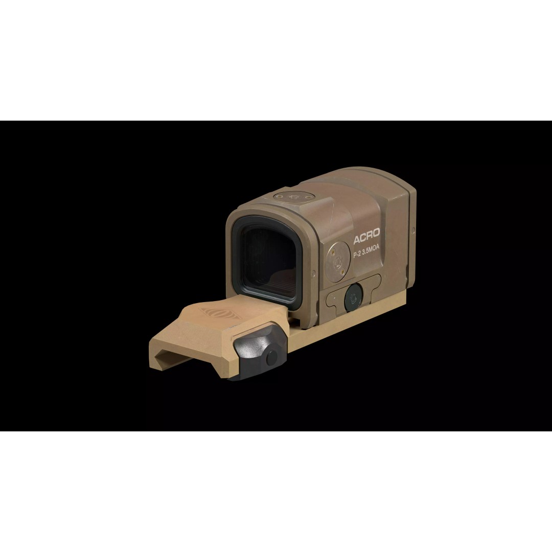 Aimpoint ACRO P2 Red Dot Sight 3D Model – Low Poly Game Asset, FBX - View 10