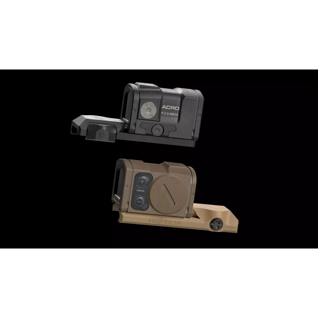Aimpoint ACRO P2 Red Dot Sight 3D Model – Low Poly Game Asset, FBX - View 2