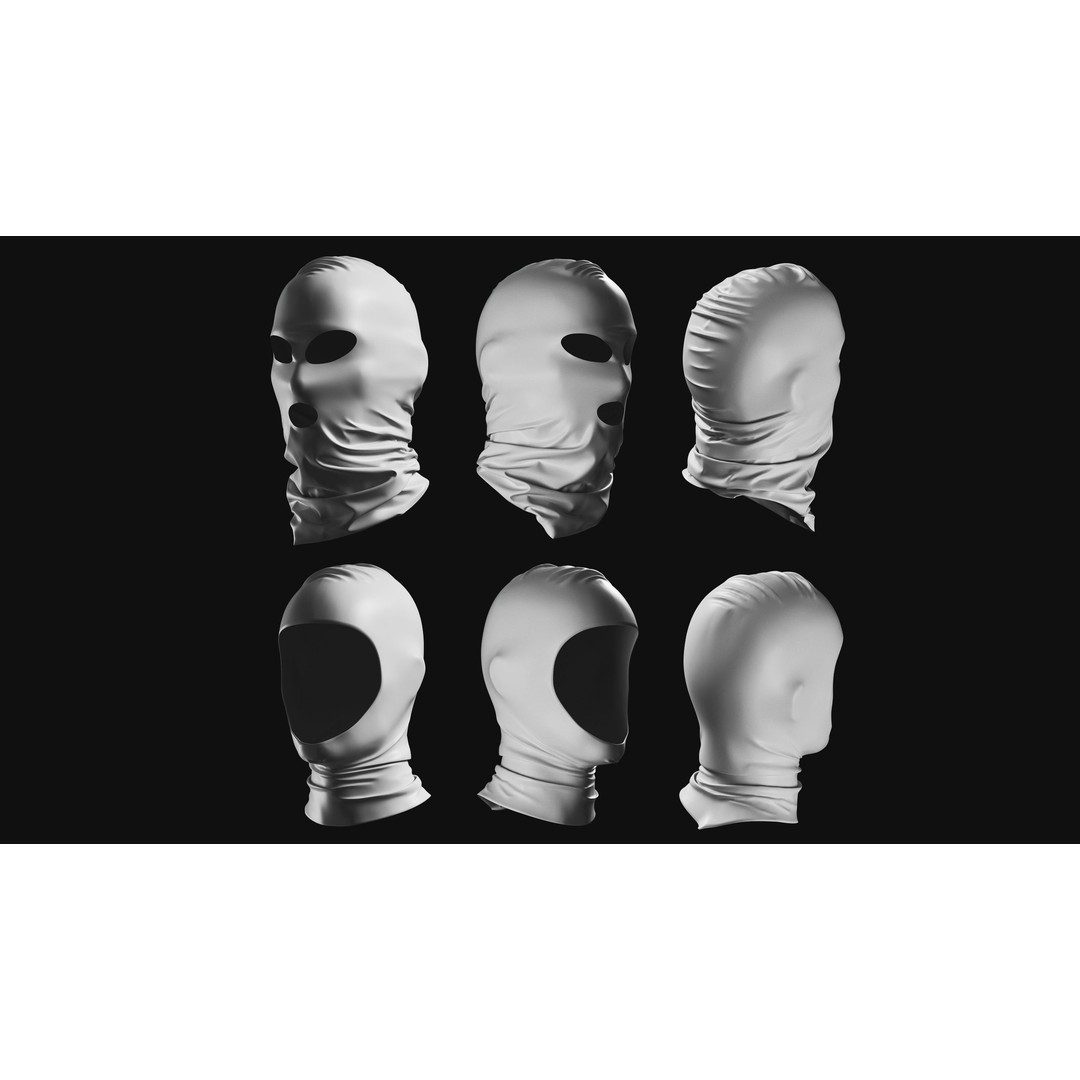 Basemesh Mask Bandama 3D Model – High Poly Headwear Collection, FBX - View 9