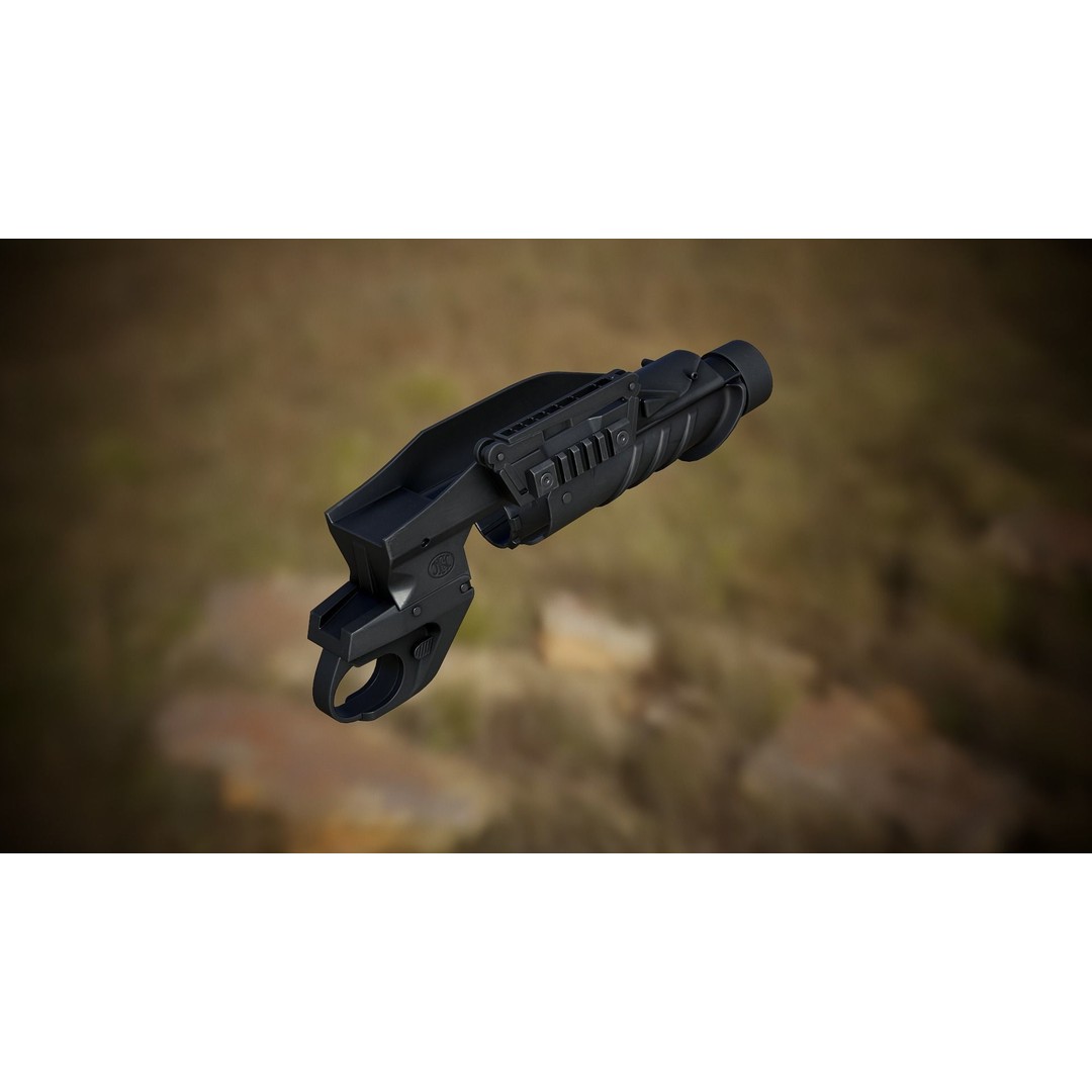 FN F2000 3D Model – Low Poly Game-Ready Rifle with PBR Textures - View 11