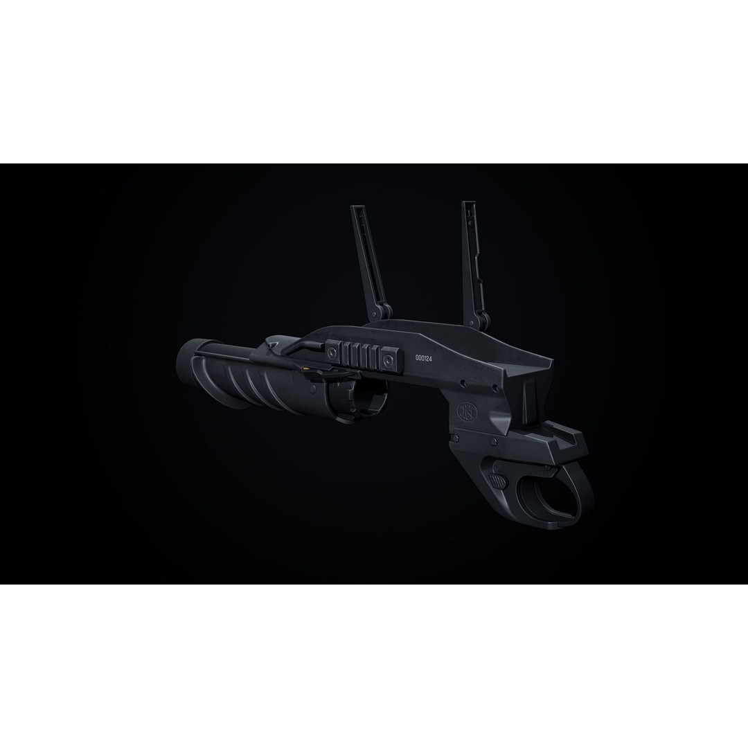 FN F2000 3D Model – Low Poly Game-Ready Rifle with PBR Textures - View 13