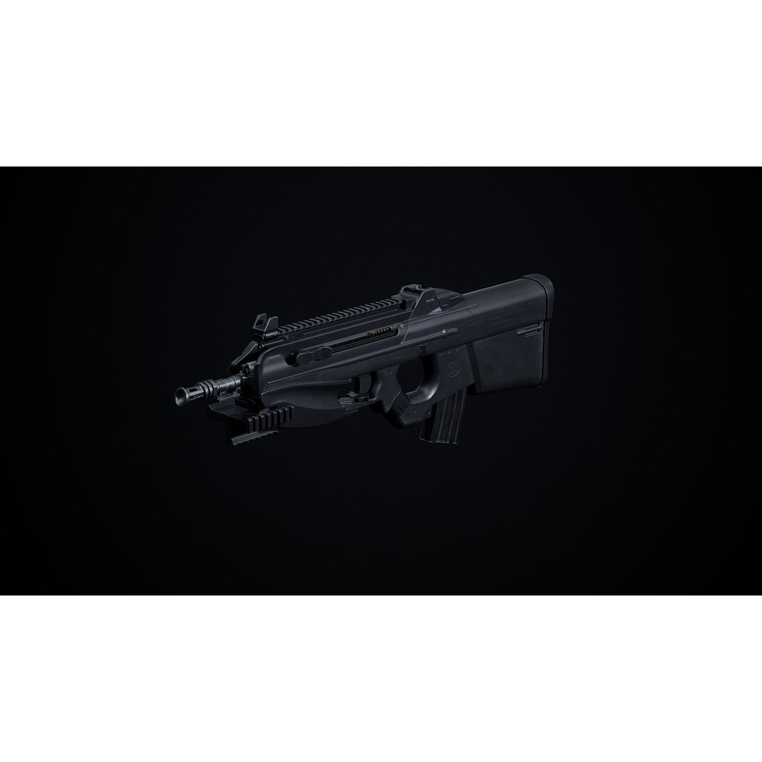 FN F2000 3D Model – Low Poly Game-Ready Rifle with PBR Textures - View 3
