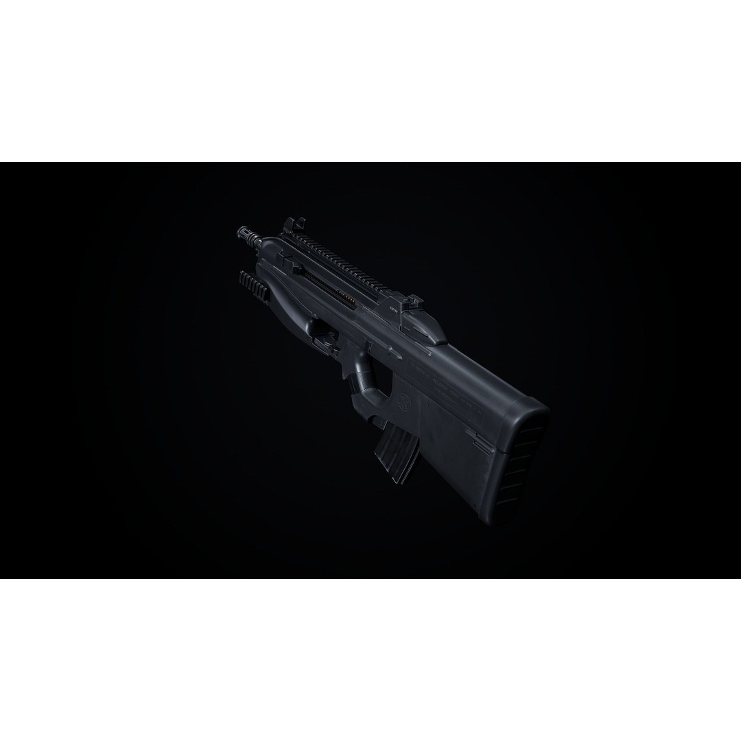 FN F2000 3D Model – Low Poly Game-Ready Rifle with PBR Textures - View 4