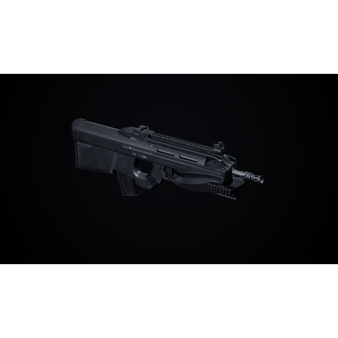 FN F2000 3D Model – Low Poly Game-Ready Rifle with PBR Textures - View 5