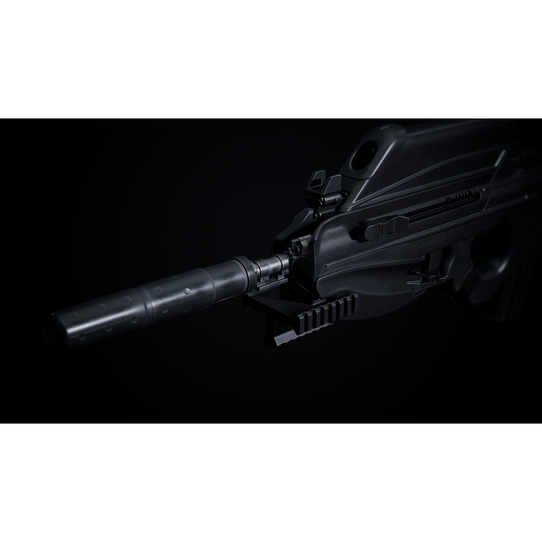 FN F2000 3D Model – Low Poly Game-Ready Rifle with PBR Textures - View 9